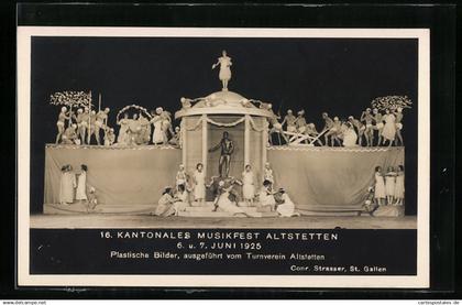 AK Altstetten, 16. Kantnales Musikfest 1925, Plastische Bilder ausgeführt vom Turnverein Altstetten