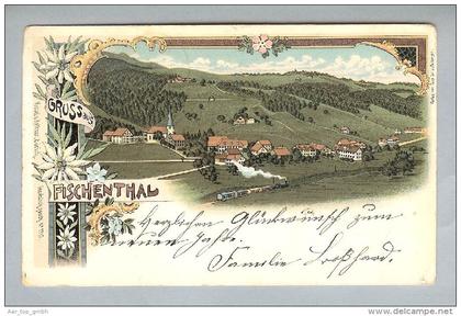 AK ZH Fischenthal 1900-01-05 Litho Kissel&Rettner #1717