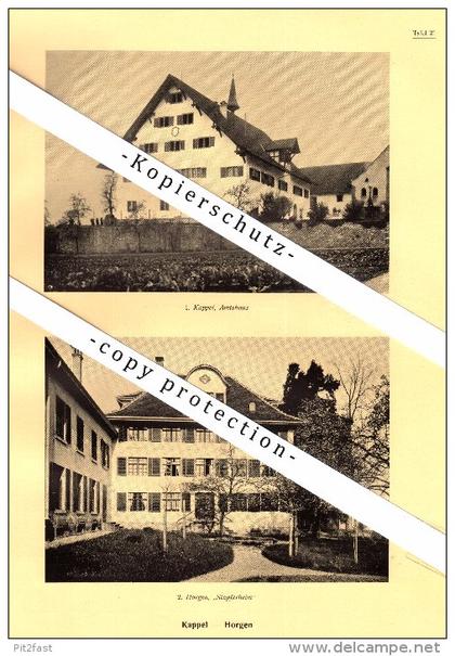 Photographien / Ansichten , 1927 , Kappel , Horgen , Stäfa , Wädenswil , Prospekt , Architektur , Fotos !!!