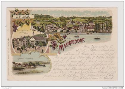 AK ZH MÄNNEDORF 1900-07-05 Tübingen Gruss aus Litho CKZ #1971