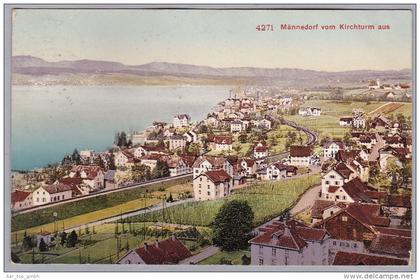 AK ZH MÄNNEDORF 1910-06-28 Männedorf vom Kirchturm aus Photoglob ZH