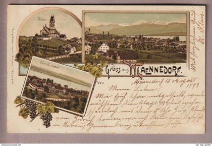 CH ZH Männedorf 1897-08-16 Litho C.K.Z. #467 A.Spörri Papeterie