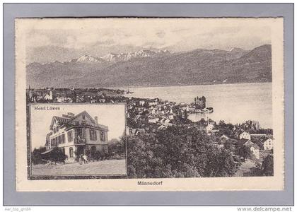 ZH MÄNNEDORF 1920.VIII.2. Rapperswil  Hotel Löwen und Totalansicht Foto #04906