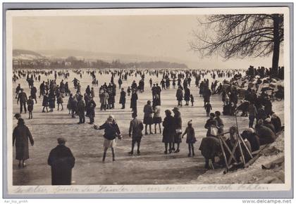 AK ZHs ZÜRICH 1929-11-24 Zürich 3 Seegefrörne 1929 Photoglob ZH